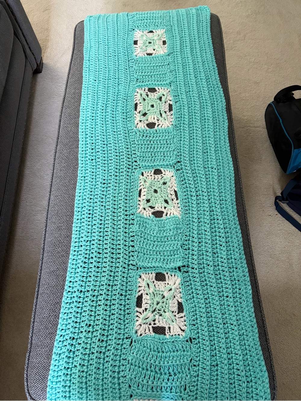 Hand Crocheted Rectangular Prayer Shawl